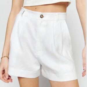 Reformation Linen Mason Shorts (Fits Like 4)